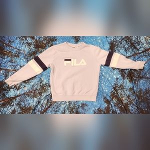 1990s FILA belly sweatshirt baby blue